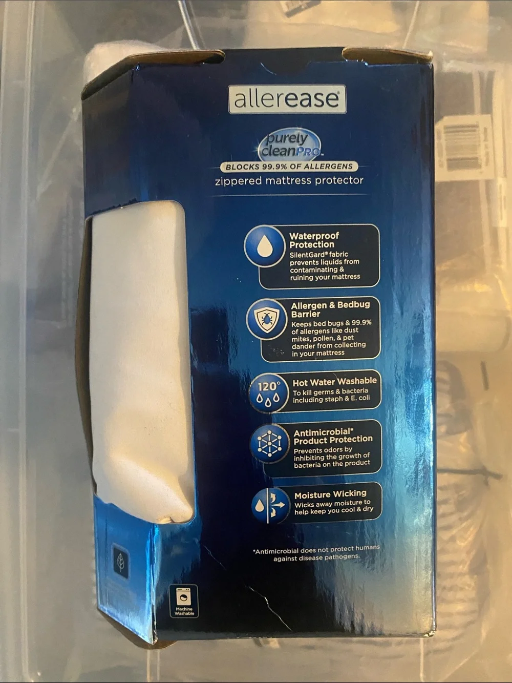 Allerease Maximum Zippered Mattress Protector in Blue